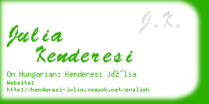 julia kenderesi business card